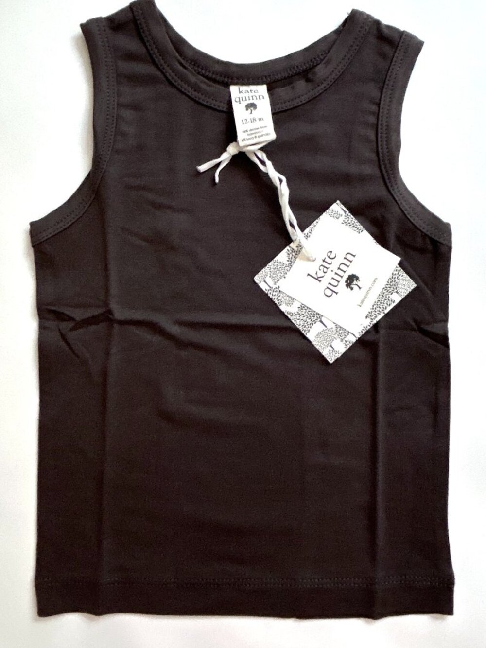 NWT Kate Quinn Bamboo Skinny Tank 12-18M Beluga Black